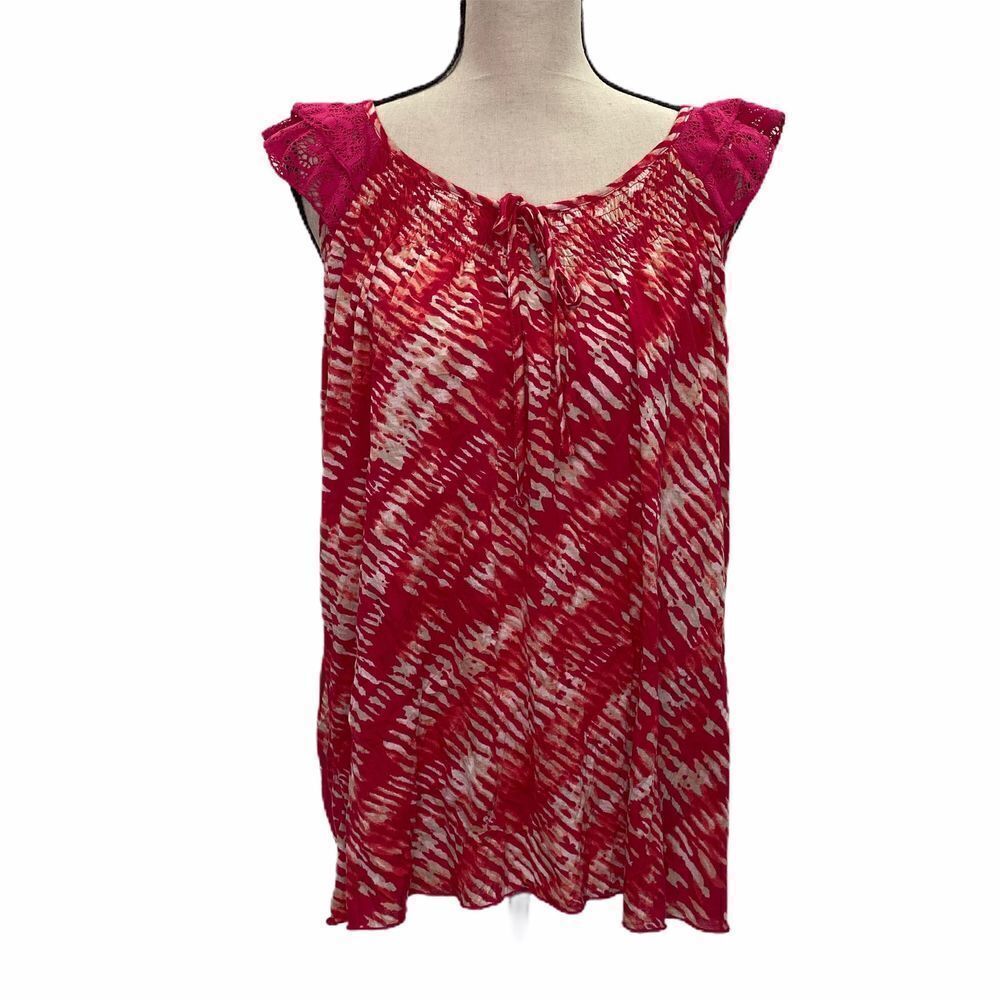 FRENCH Laundry Flutter Sleeve Blouse sz L